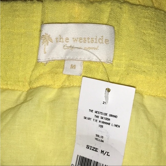 NWT Westside Tie Front Linen Feel Maxi
Skirt Yellow - Picture 4 of 4